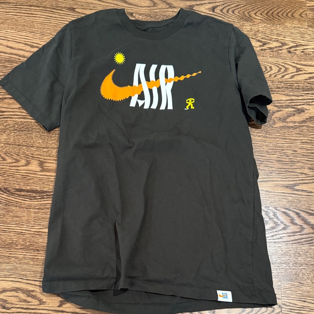 Nike Black Tee with Orange Air Design